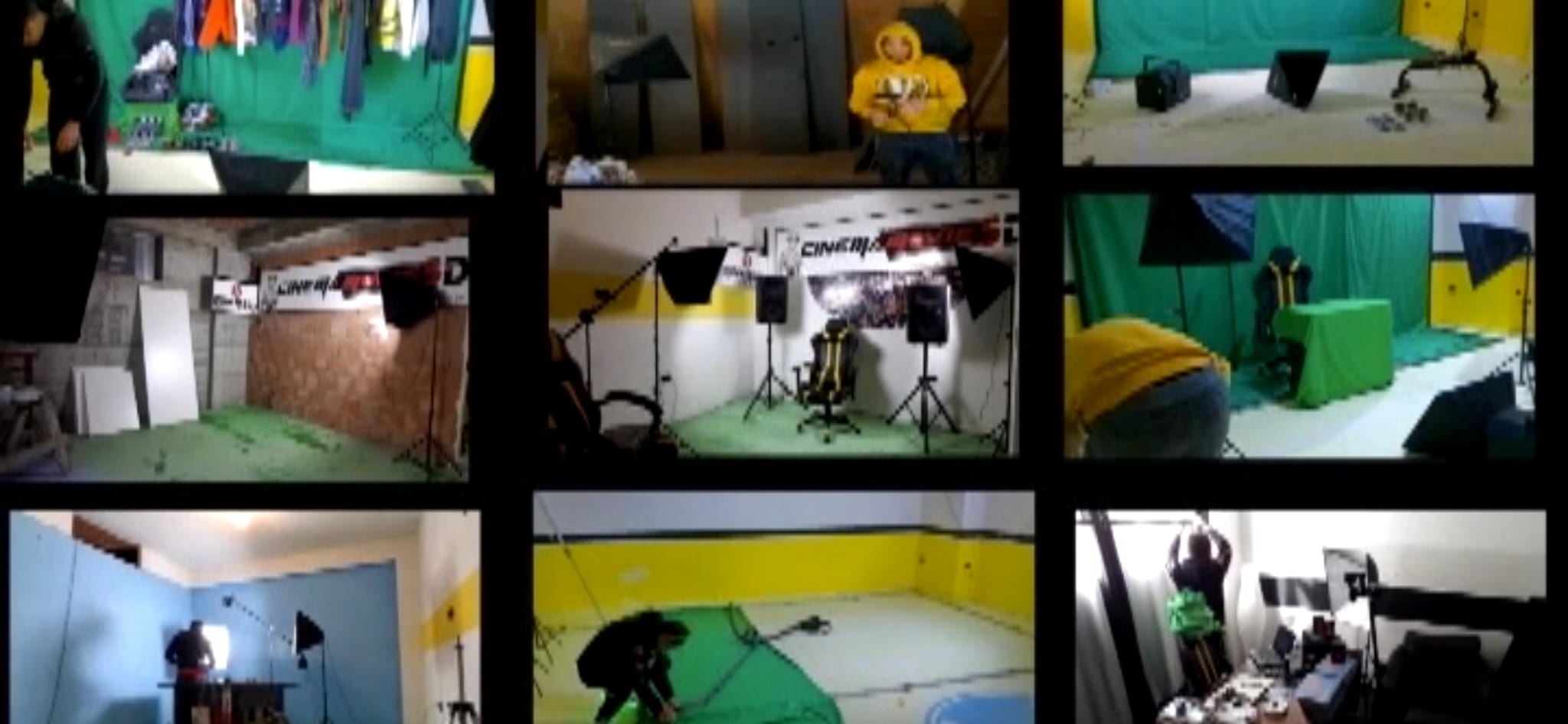 Set green screen